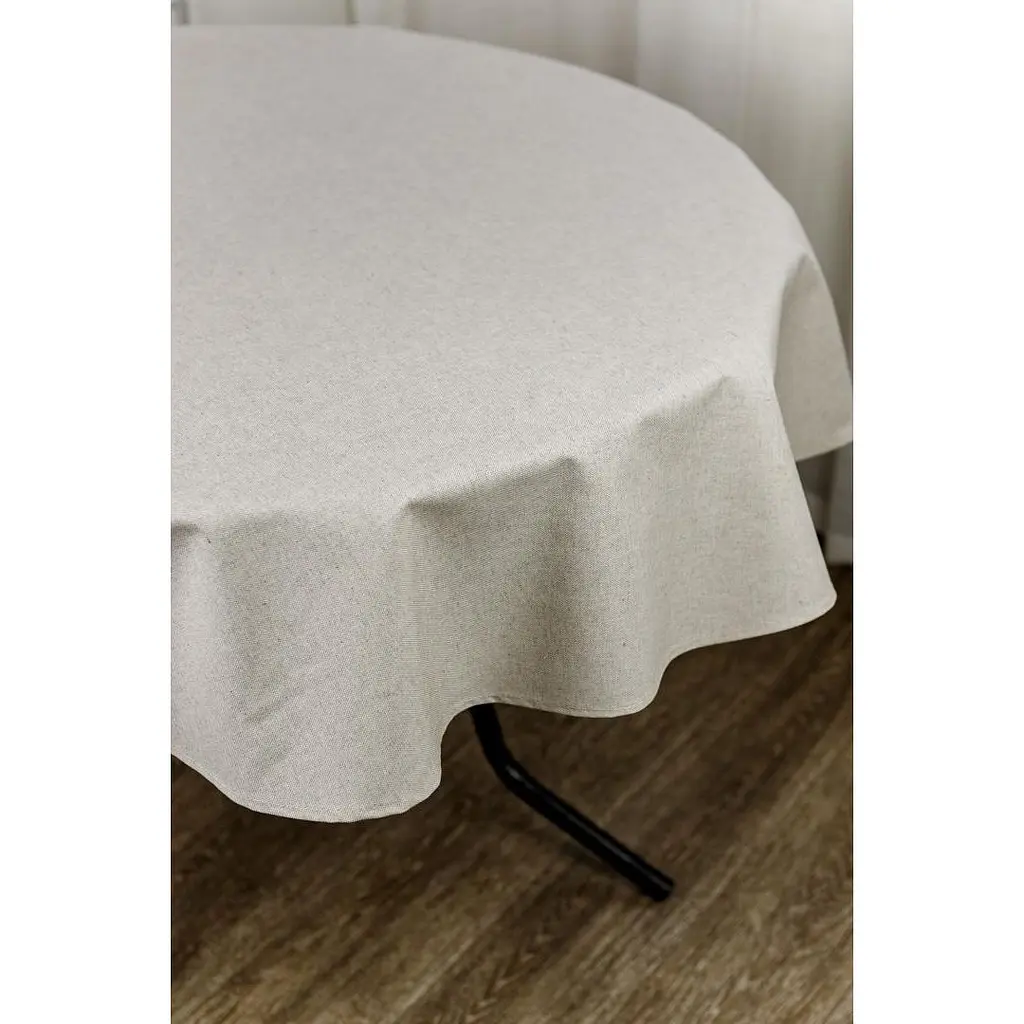 Скатерть Прованс Simfoni Натюрель круглая D-180 см бежевая (33839) - фото 2