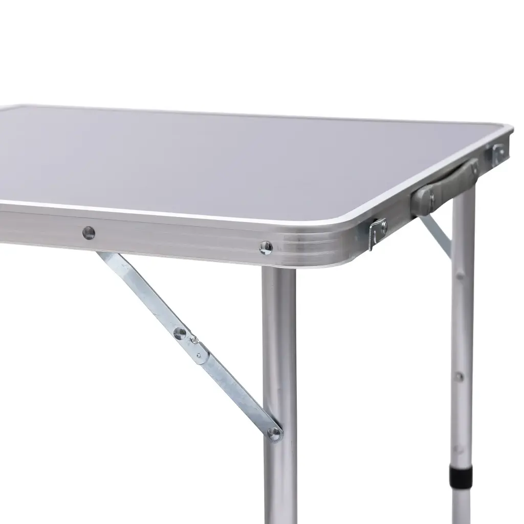 Стіл для пікніка LUGI JY-12060G розкладний зі стільцями 120х60х70/61/54 см сірий - фото 2