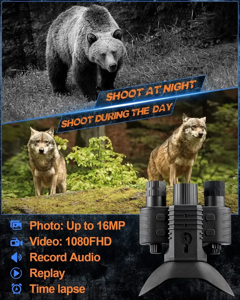 Прилад нічного бачення NV-880 8x16MP 1080P HD WiFi 850nm (до 600м у темряві) + кріплення FMA L4G2 (пластик) - фото 9