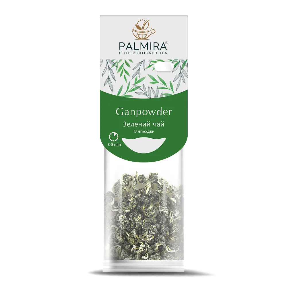 Зелений чай Palmira "Ганпаудер" (Ganpowder) - 10 шт.