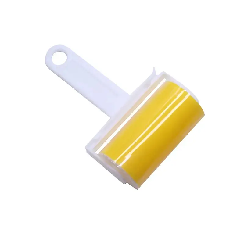Багаторазовий липкий ролик для чищення одягу Semi Sticky roller for clothes з чохлом, Yellow - фото 3
