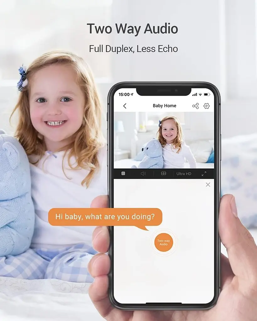 WiFi камера EZVIZ 360° для дому, нагляд за дітьми та тваринами, нічне бачення, керування з телефону - фото 3