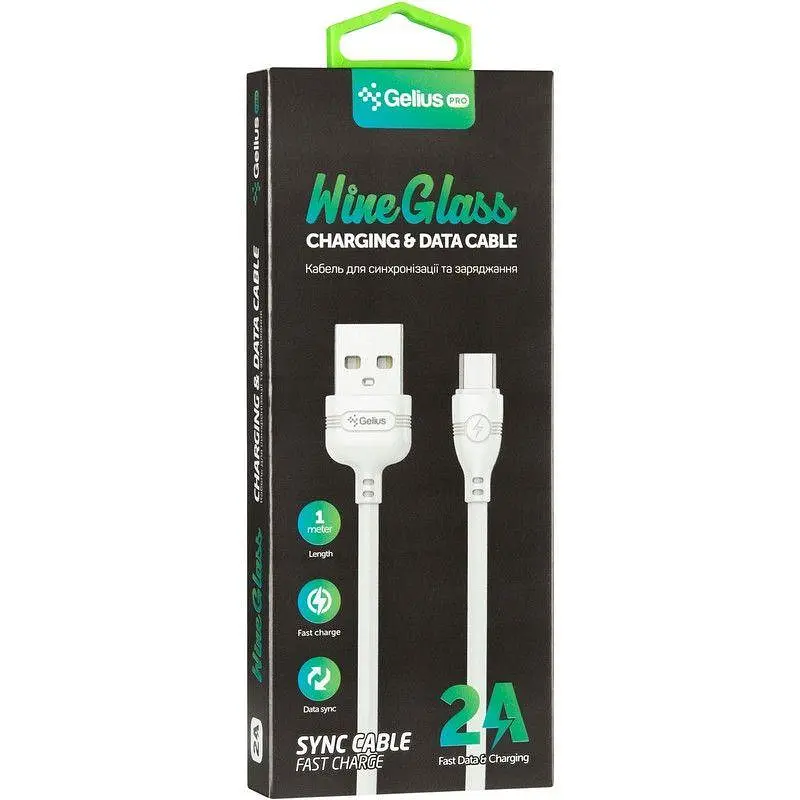 USB кабель Gelius Pro WineGlass MicroUSB White - фото 2