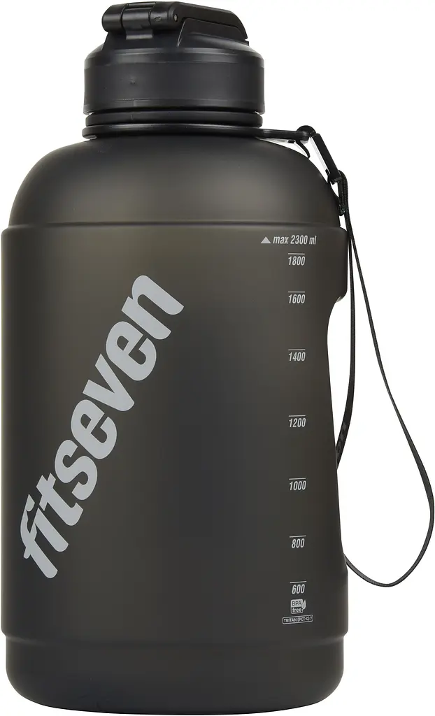 Пляшка для води UZspace Fitseven The King Frosted 2.3 л чорна (6069) - фото 3