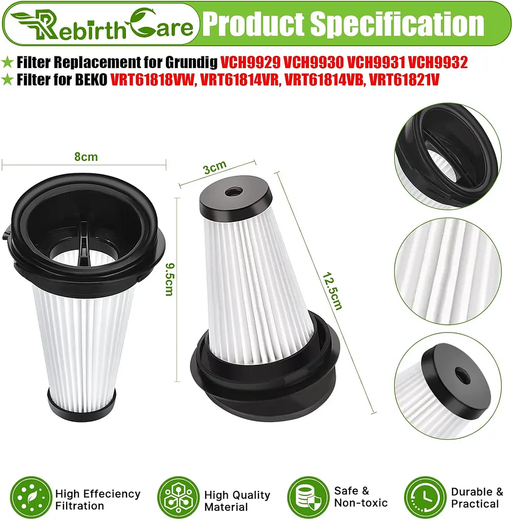 Фільтр контейнера на ручний бездротовий пилосос BEKO VRT61814VB, VRT61814VR, VRT61818VW, VRT61821V - фото 6
