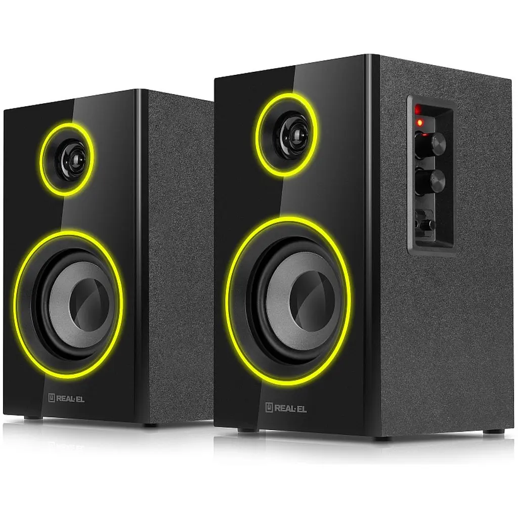 Комп'ютерні колонки 2.0 Real-El RS415 RGB Bluetooth Black 20 Вт - фото 2