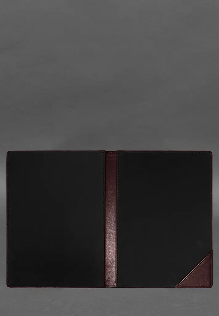 Шкіряна папка для документів на підпис бордова - фото 4