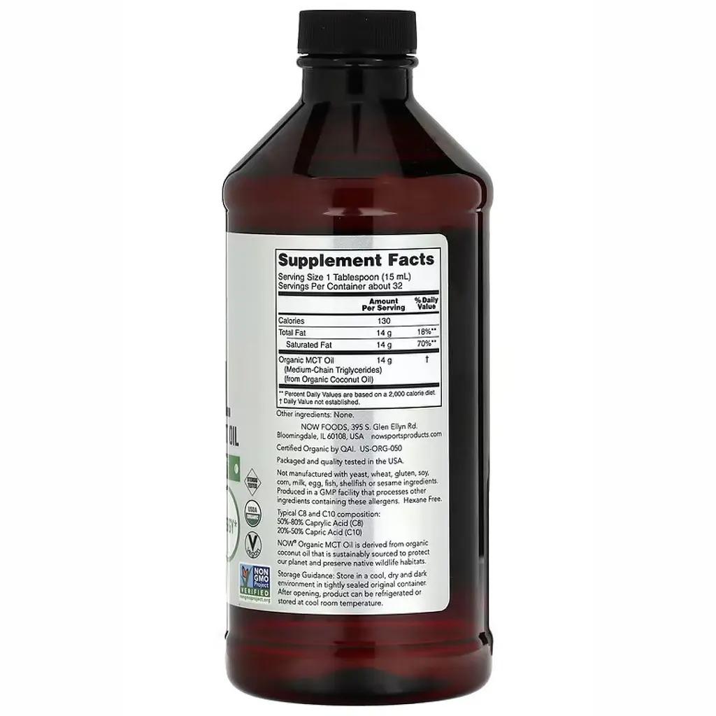Жирні кислоти Now Foods MCT Oil 16 fl oz - фото 2
