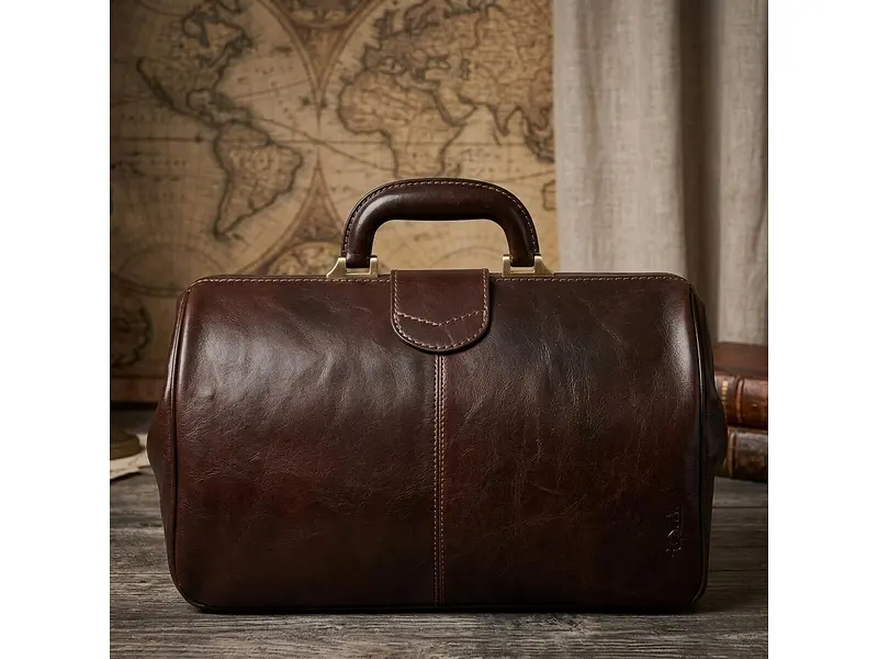 Саквояж із натуральної шкіри Italico 8051 коричневий 38×23 (з ручкою 30)×21 см TONY PEROTTI sum0029139 - фото 2