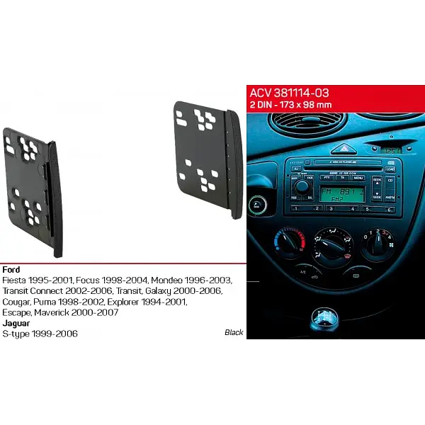 Переходная рамка Ford Transit, Fiesta, Focus, Galaxy, Mondeo, Jaguar S-Type ACV 381114-03 - фото 2