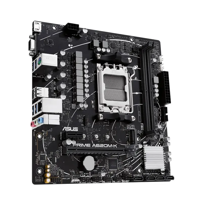 ASUS Материнська плата PRIME A620M-K sAM5 A620 2xDDR5 HDMI D-Sub mATX - фото 3