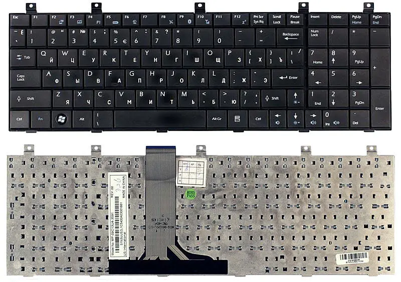 Клавіатура для ноутбука MSI (VR705, GE600, GE603, GT627, GT628, GT640, GT725, GT727, GT729) Black - фото 3