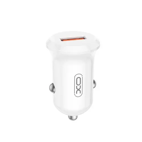 Автомобільне зарядне пристрій XO CC68 Mini Smart Single QC18W Car Charger Білий