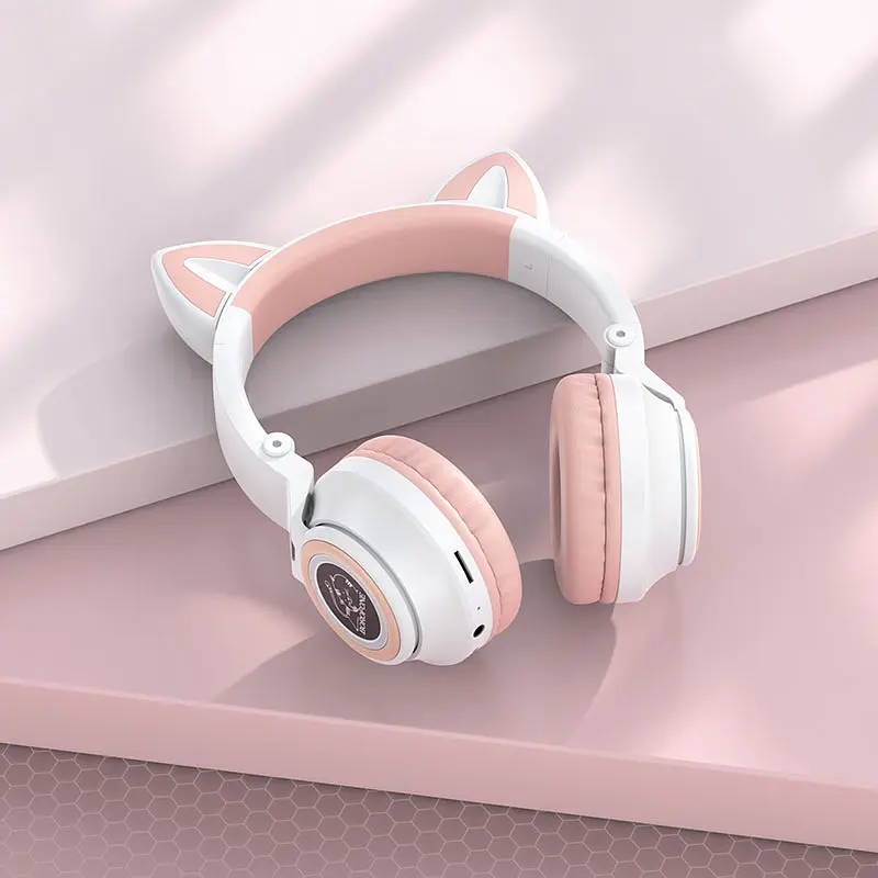 Наушники Bluetooth Главные Borofone BO18 CAT Ear белый - фото 2