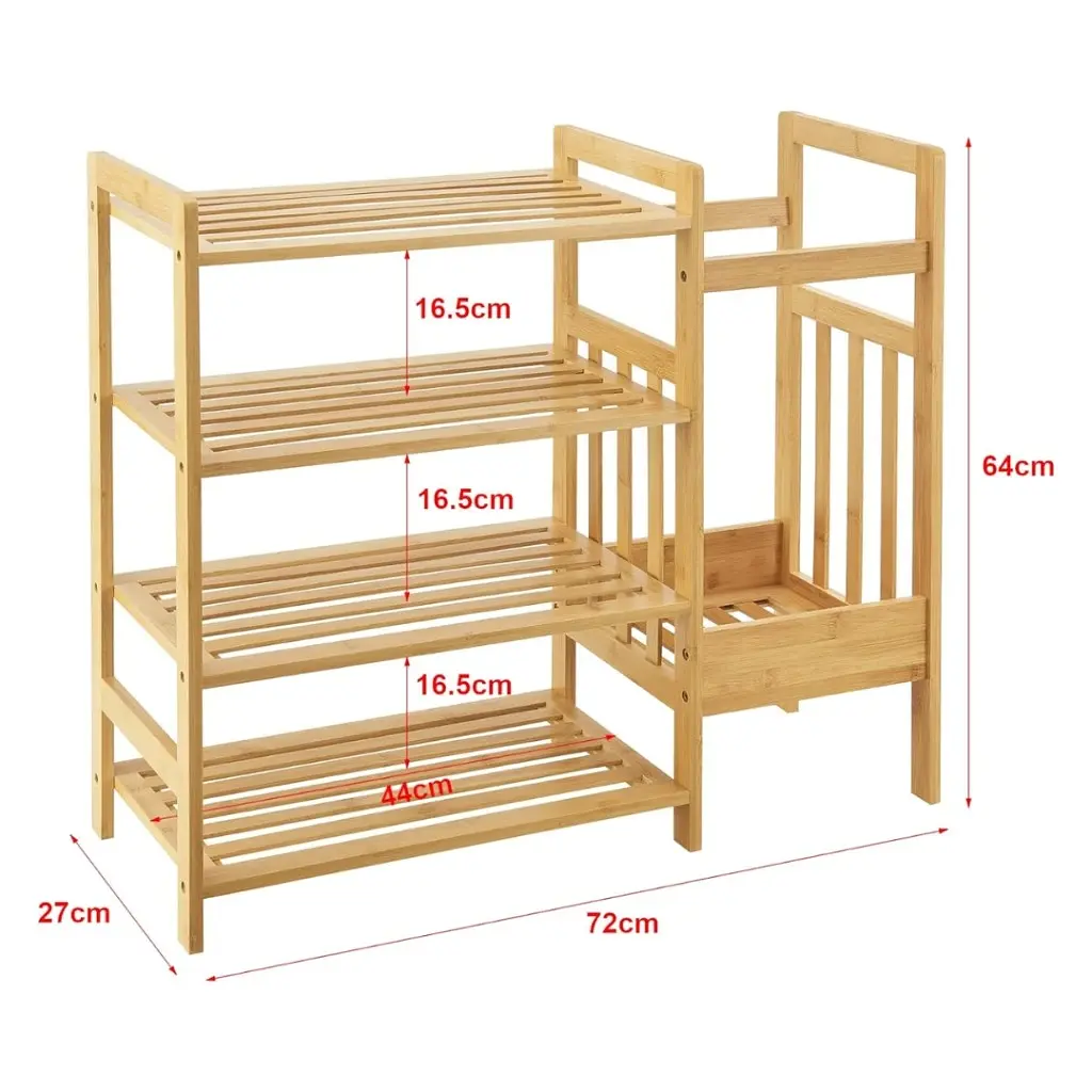 Бамбукова полиця для взуття Chomik Avenue з підставкою для парасольок - фото 8