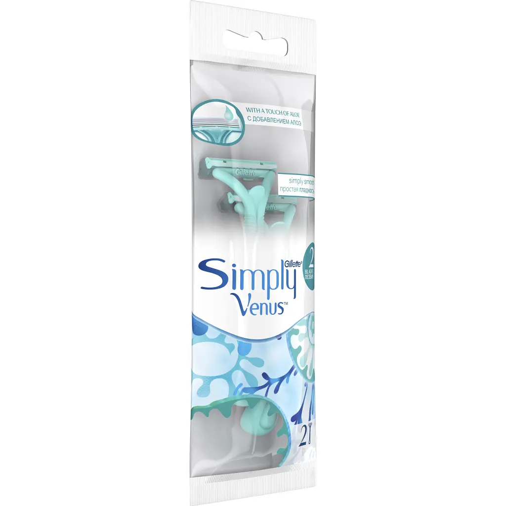 Бритва Gillette Simply Venus 2 одноразова 2 шт. (3014260248642/8700216143653) - фото 2