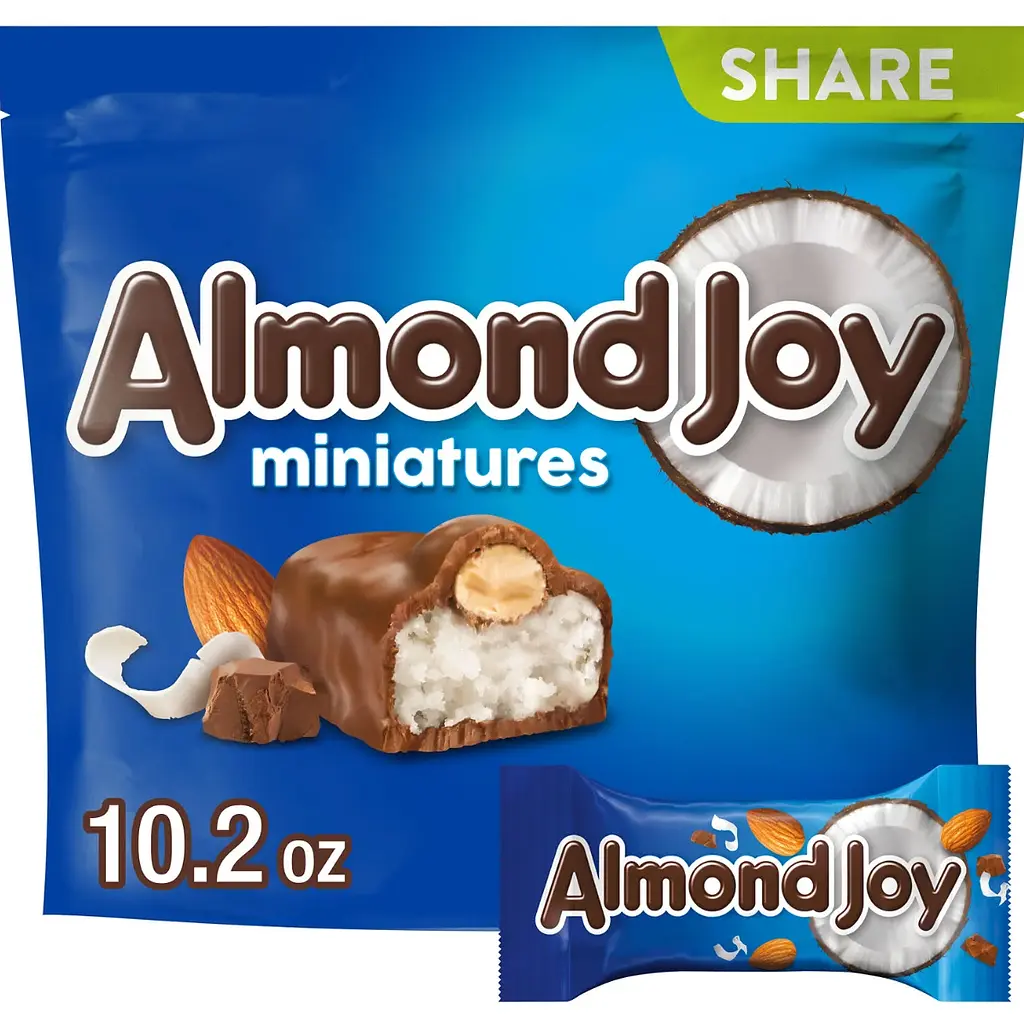 Шоколадні цукерки Almond Joy Miniatures Coconut and Almond Chocolate Candy 289г - фото 2