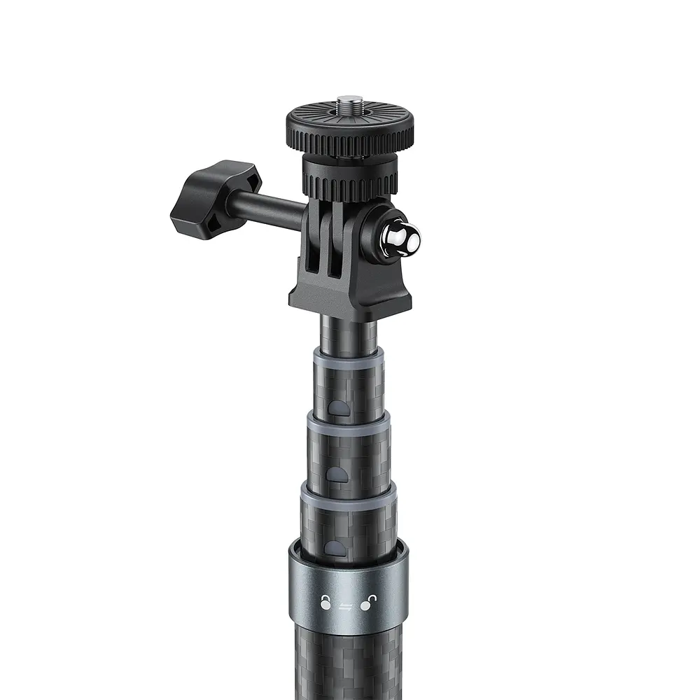 Монопод ACEFAST E38 1.2m carbon fiber telescopic selfie stick Gray-Black - фото 5