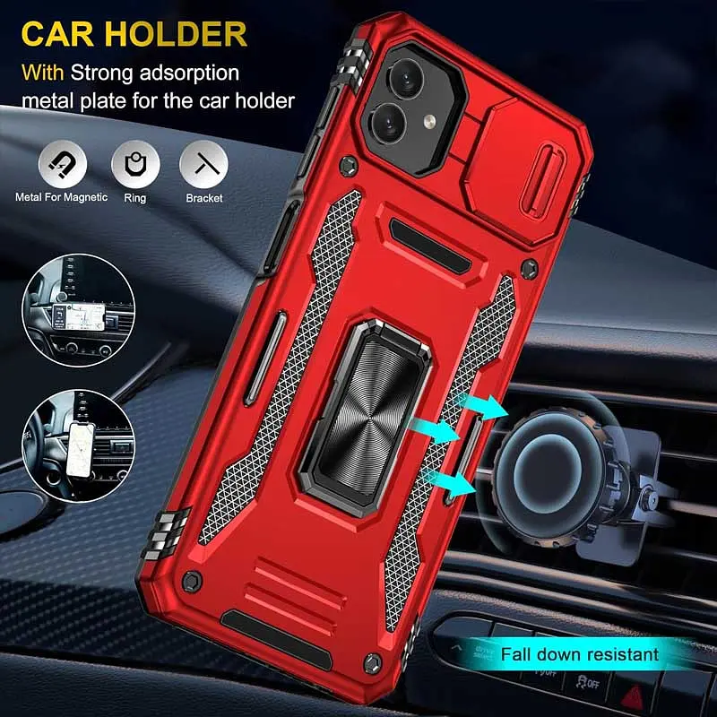 Чохол Epik ударостійкий Camshield Army Ring для Samsung Galaxy A05 Червоний/Red - фото 3