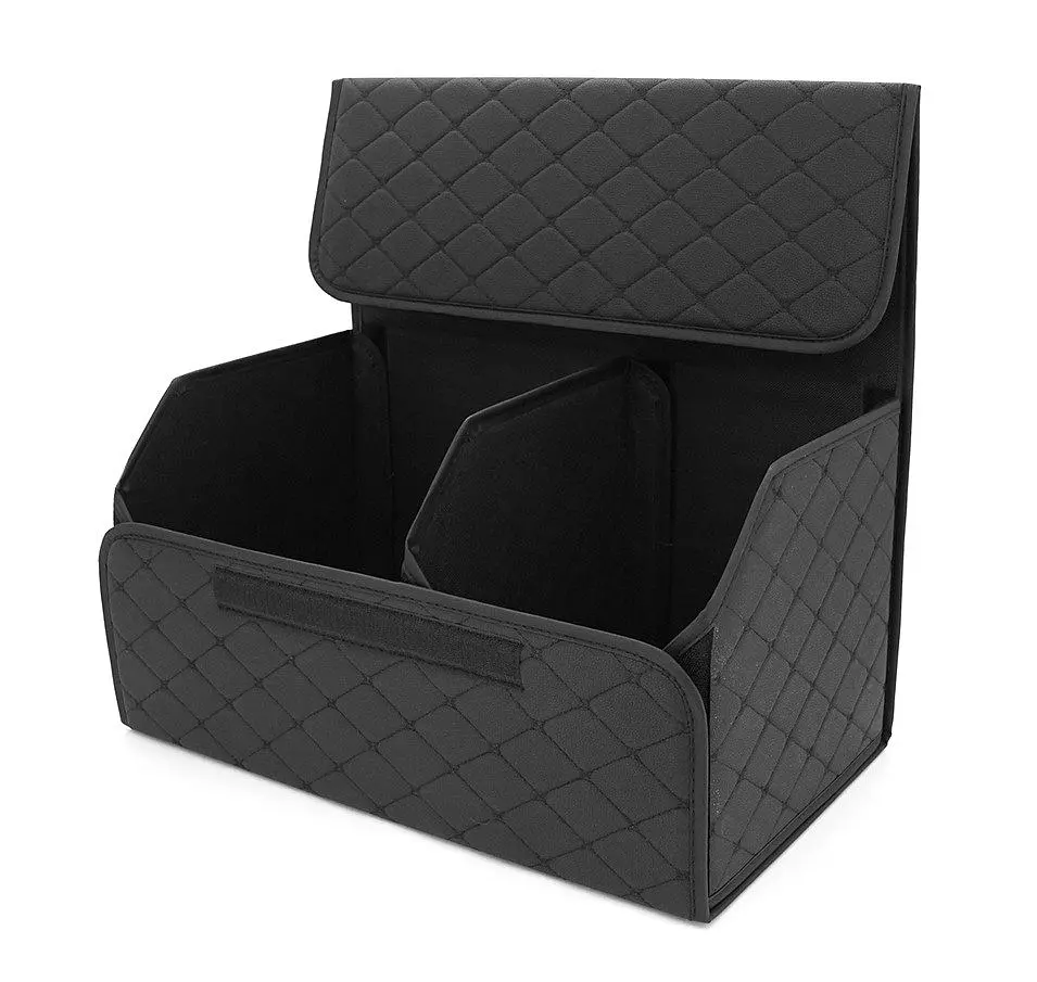 Складаний шкіряний автомобільний органайзер саквояж Voltronic CXJ-BIG-B 540x320x300 Black - фото 2