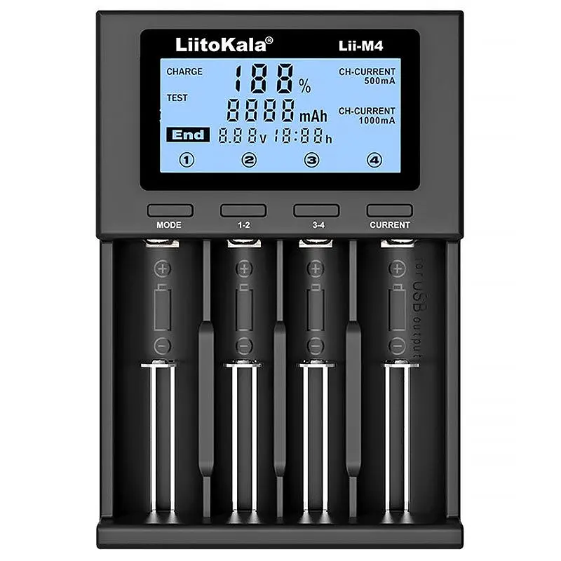 Зарядное устройство для LiitoKala 4x(Lion/NiMH/NiCd), Power Bank