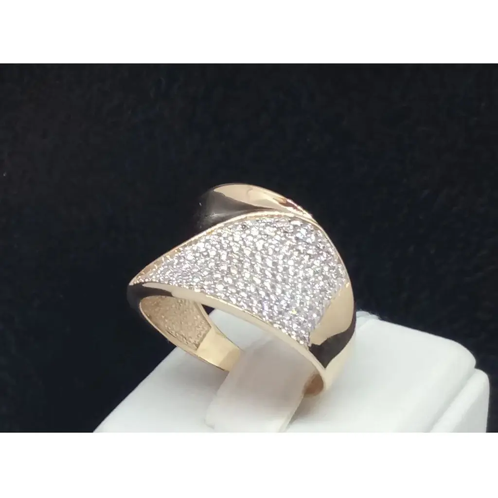 Золоте кільце Столична Ювелірна Фабрика з фіанітами. 140499 20 - фото 2