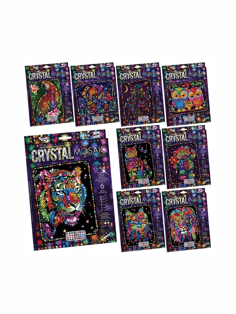 Набір креативної творчості CRYSTAL MOSAIC Danko Toys Різнокольоровий shop (4823102812489) - фото 2