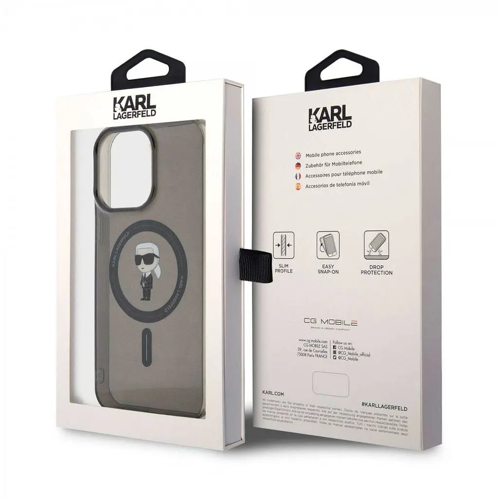 Чехол Karl Lagerfeld IML Ikonik MagSafe для iPhOne 15 Pro Max Black (57983116836) - фото 6