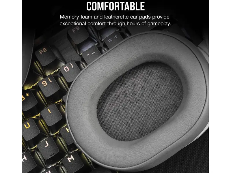 Навушники з мікрофоном Corsair HS55 Stereo White (CA-9011261) - фото 7