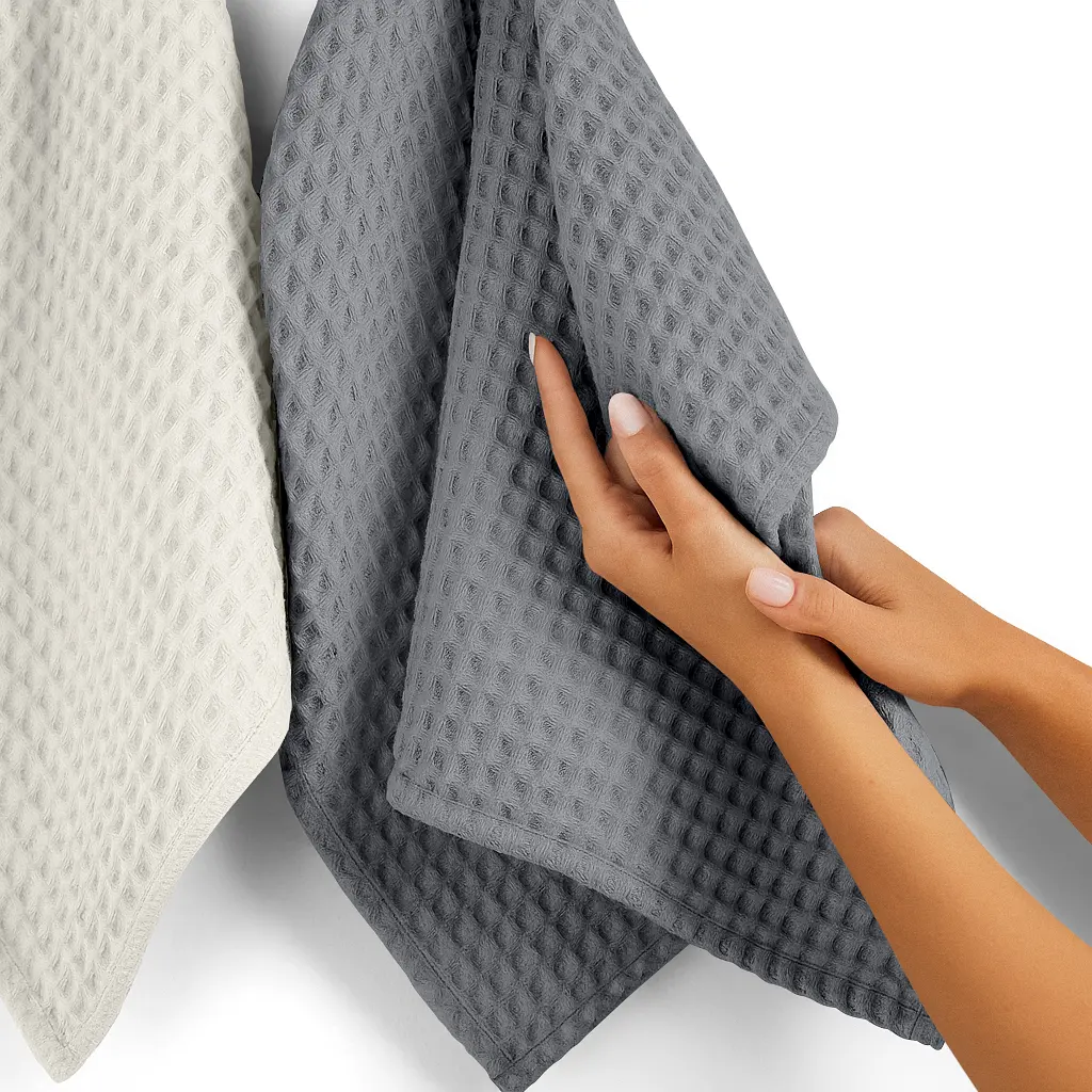 Вафельні рушники Luna Greek Waffle 2шт 55х90см/75х130см (SetTw_GreekWaffle_37Shadow55x90_02Avori75x130) - фото 8