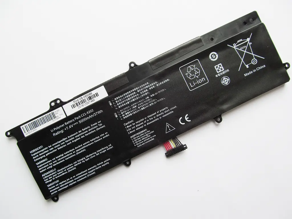 Акумулятор для ноутбука Asus VivoBook X202E C21-X202, 5000 mAh (37Wh), 4cell, 7.4V, Li-ion, чорний - фото 2