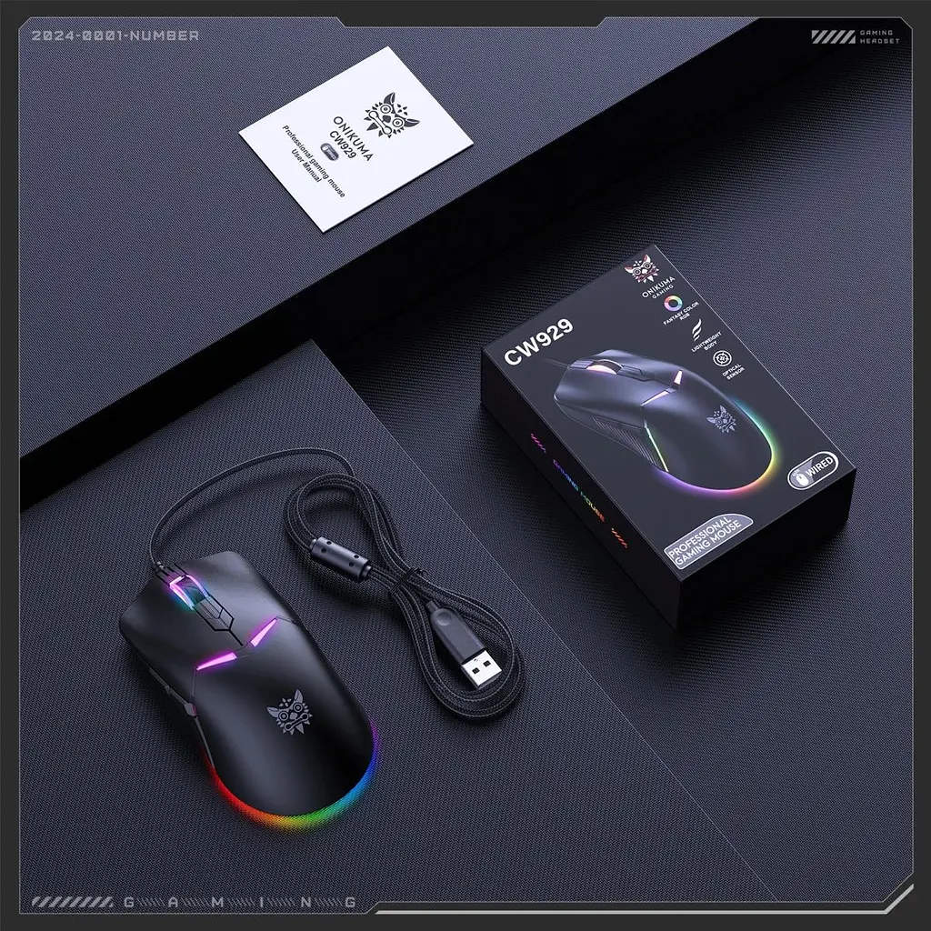 Миша Onikuma CW929 Black [136256] - фото 7