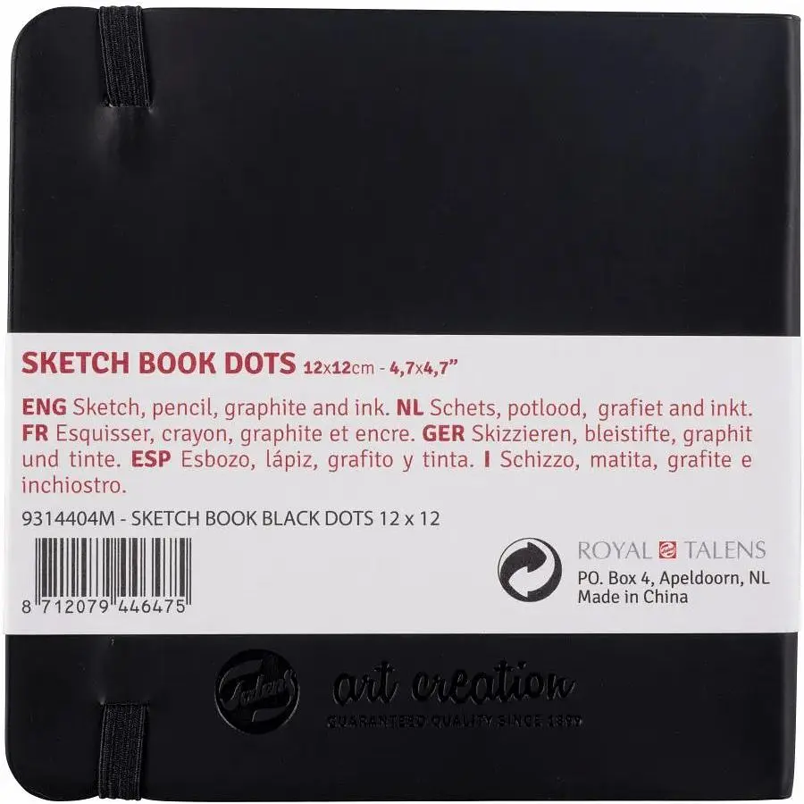 Блокнот для графики и каллиграфии Royal Talens Art Creation Dots в точку 80г/м2 80л черный - фото 2