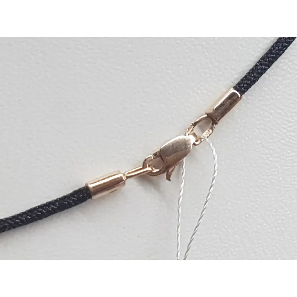 Шелковый ювелирный шнурок Империя золота с золотими вставками и эмалью. ПК668И 45 - фото 3