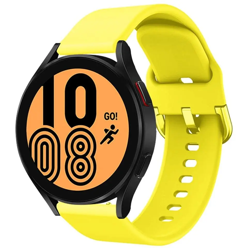 Силіконовий ремінець One Watchbands Samsung Galaxy Watch 4 Classic 46mm - жовтий розмір L ширина кріплення 20мм (WB00S4ONE2446) - фото 1