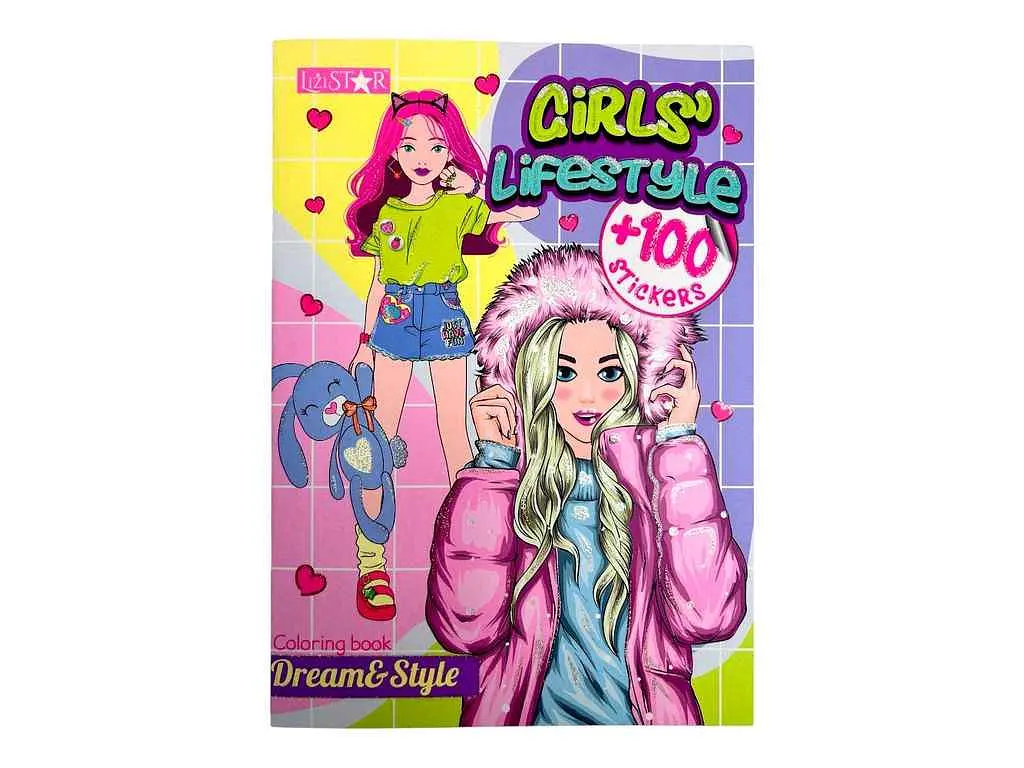 Книжка АПЕЛЬСИН Dream Style 24 з наліпками Girls` Lifestyle