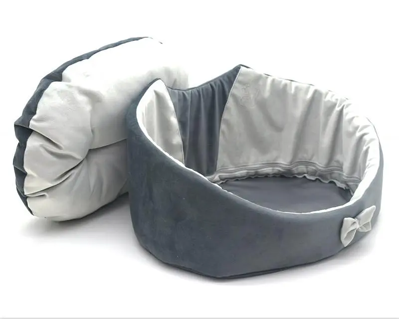 Лежак для собак та котів Zoo-hunt Містик-котик сірий №3 425х560х190 мм - фото 3