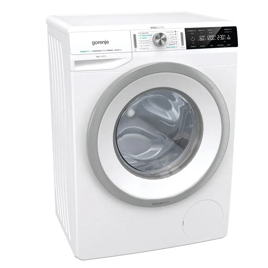 Пральна машина Gorenje з фронтальним завантаженням WA84SDS, 8кг, 1000, A+++, Пар, глибина 47см, Дисплей, Білий (WA84SDS) - фото 4