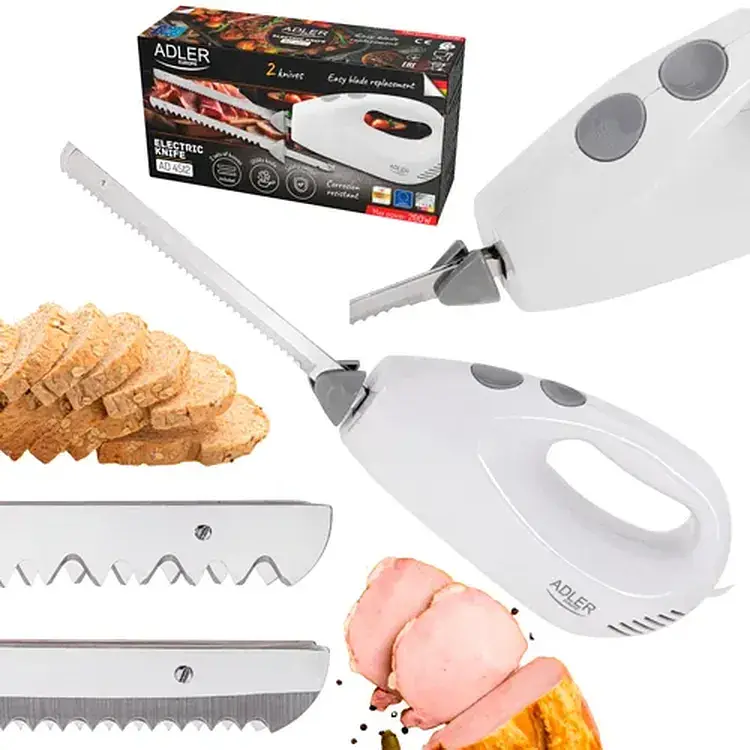 Електроніж Adler AD 4512 з 2 лезами з нержавіючої сталі потужність 200 Вт - фото 10