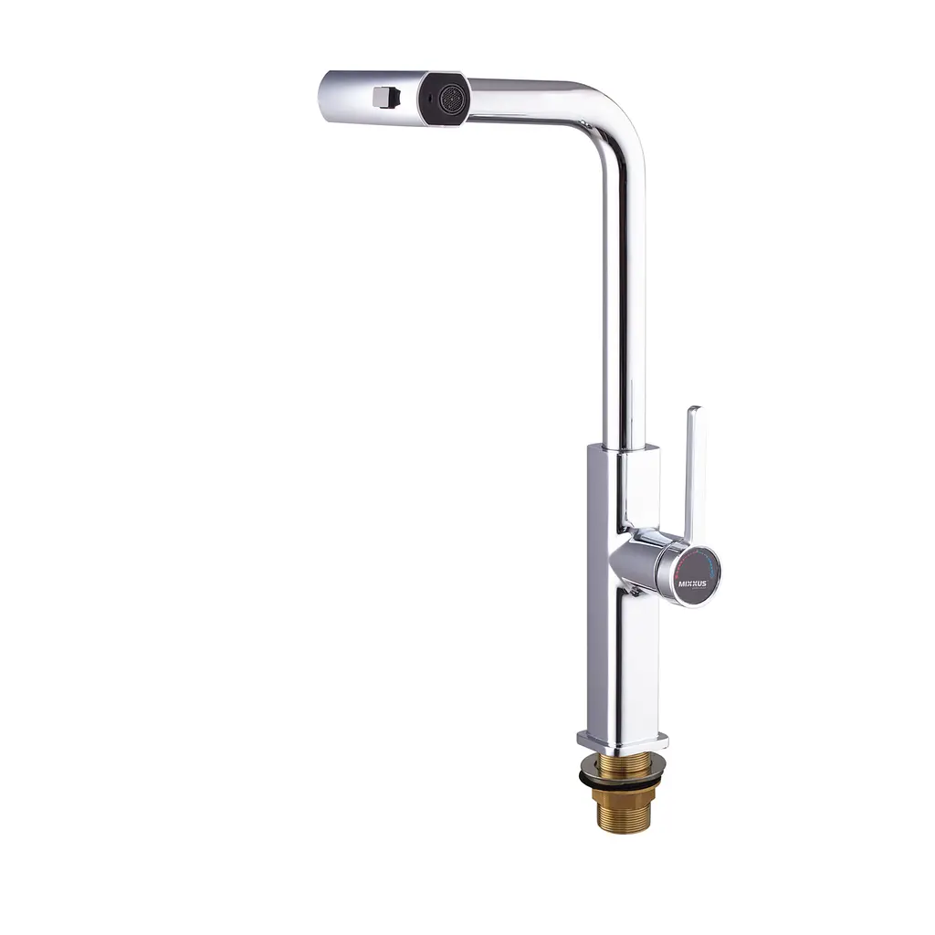 Смеситель для кухни с выдвижным изливом Mixxus Premium Hammer 014 MI6953 Хром - фото 8