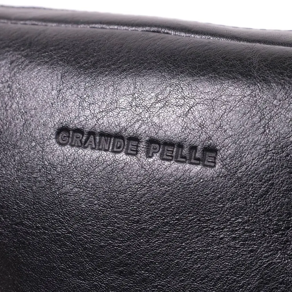 Сумка бананка прямокутного формату із якісної натуральної шкіри Grande Pelle 22576 чорна - фото 6
