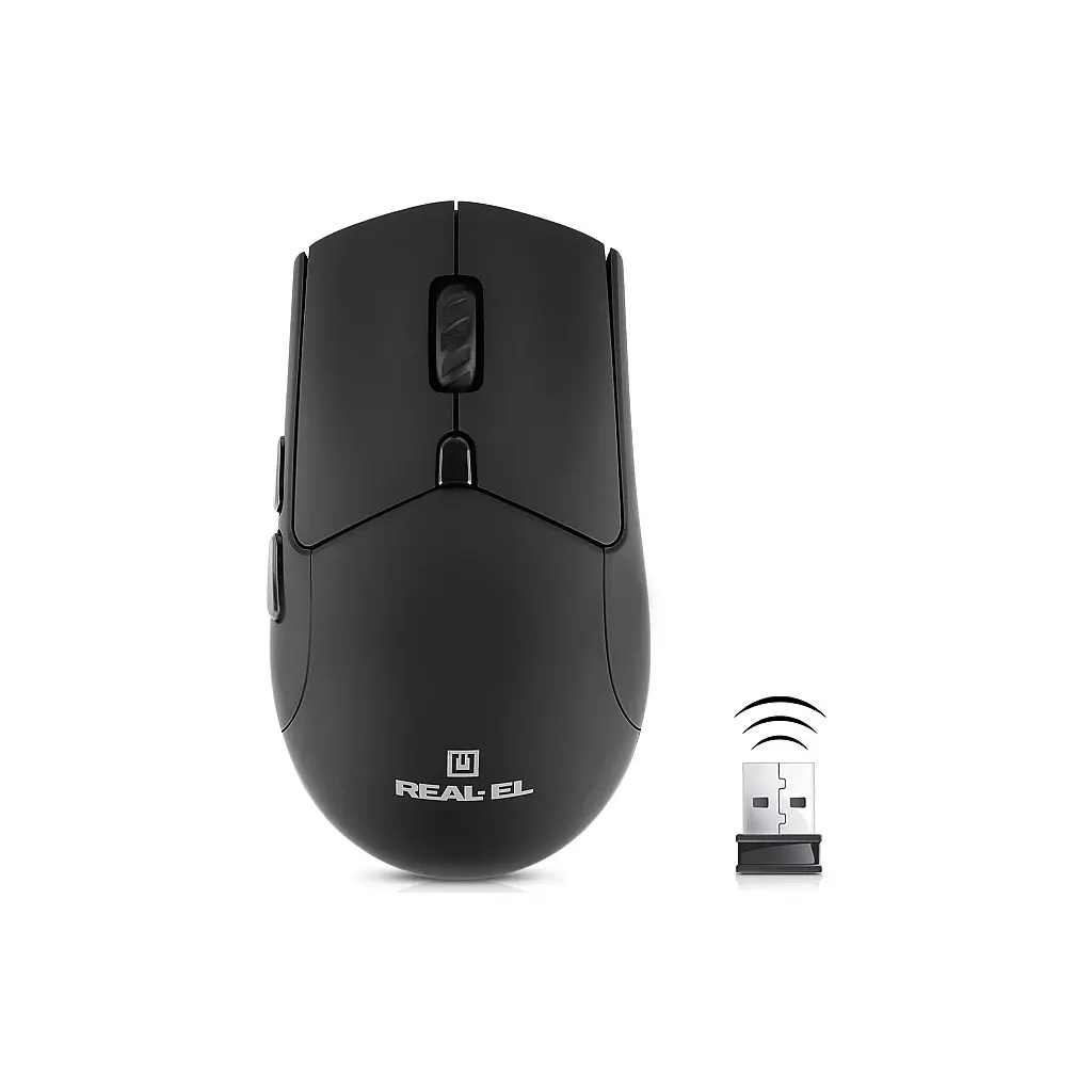 Мишка REAL-EL RM-460W Wireless/Bluetooth Black (EL123200048) - фото 4