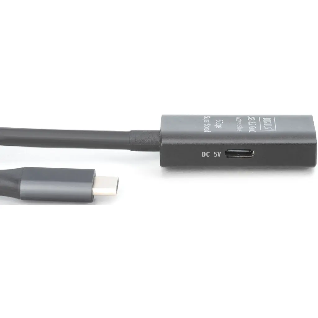 Дата кабель USB-С M/F 10.0m USB3.2 Gen1 Active 5G Digitus (DA-73109) - фото 3