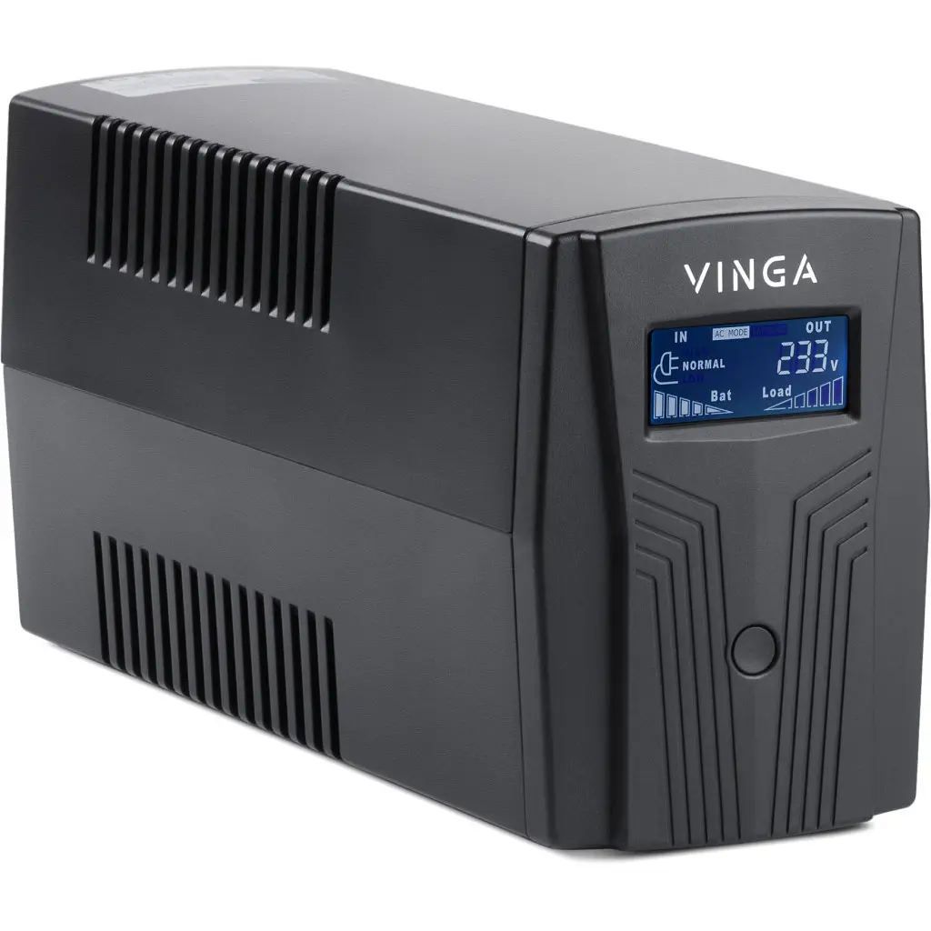 Пристрій безперебійного живлення Vinga LCD 800VA plastic case with USB (VPC-800PU) - фото 3