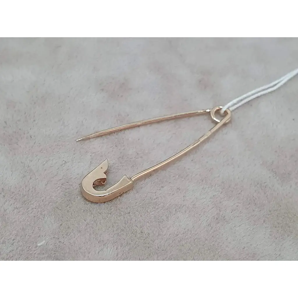 Золота брошка-шпилька Гаразд з діамантом. 3083387 - фото 4