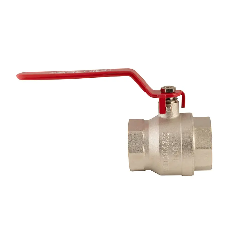 Кран кульовий Koer KR.214 - 2-1/2" FF ГГР (ручка "важіль" червона) KR4950 - фото 4