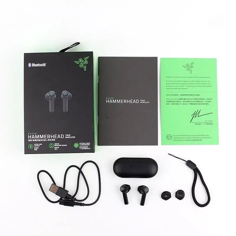 Бездротові навушники Bluetooth Razer Hammerhead True WL Mic з кейсом (Black) - фото 3