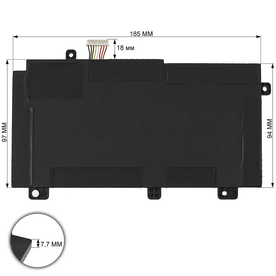 Батарея для ноутбука Asus B31N1726 (Версия 1 FX504GD FX504GE FX504GM FX80GM FX80GD) 11.4V 3900mAh 44Wh Чорний - фото 3
