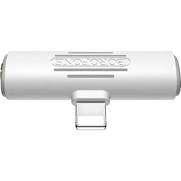 Перехідник Borofone BV7 Light Lightning digital 3.5 audio converter White - фото 2