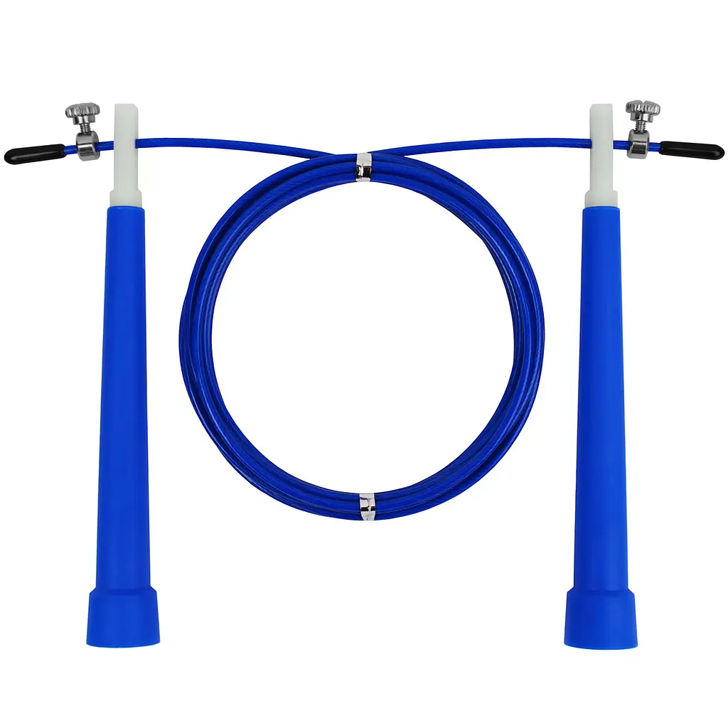 Швидкісна скакалка EasyFit Speed Cable Rope 3 м для схуднення, синя (EF-2039-BL) - фото 6